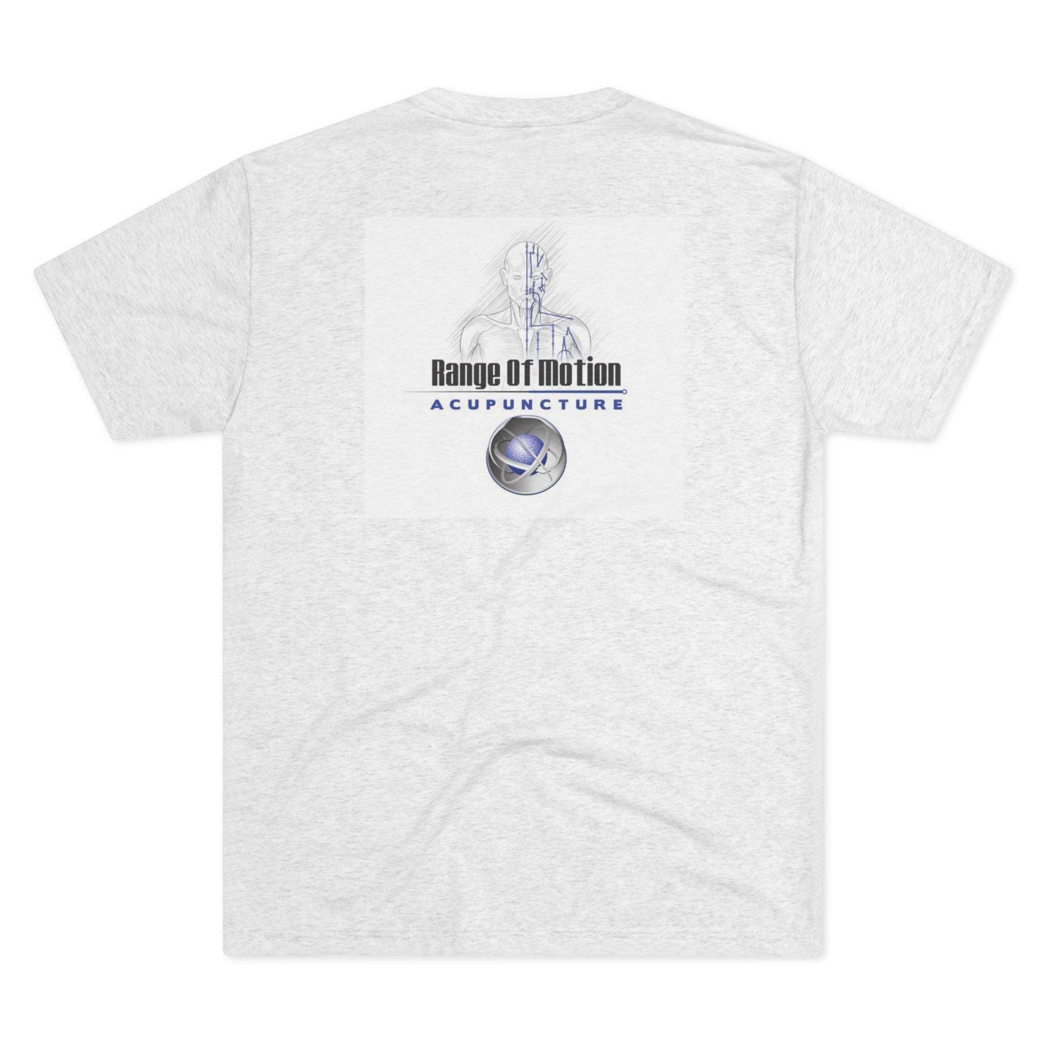 Acupuncture Range of Motion Tee — 'He Who Treats the Site of Pain' Motivational Clinic Shirt