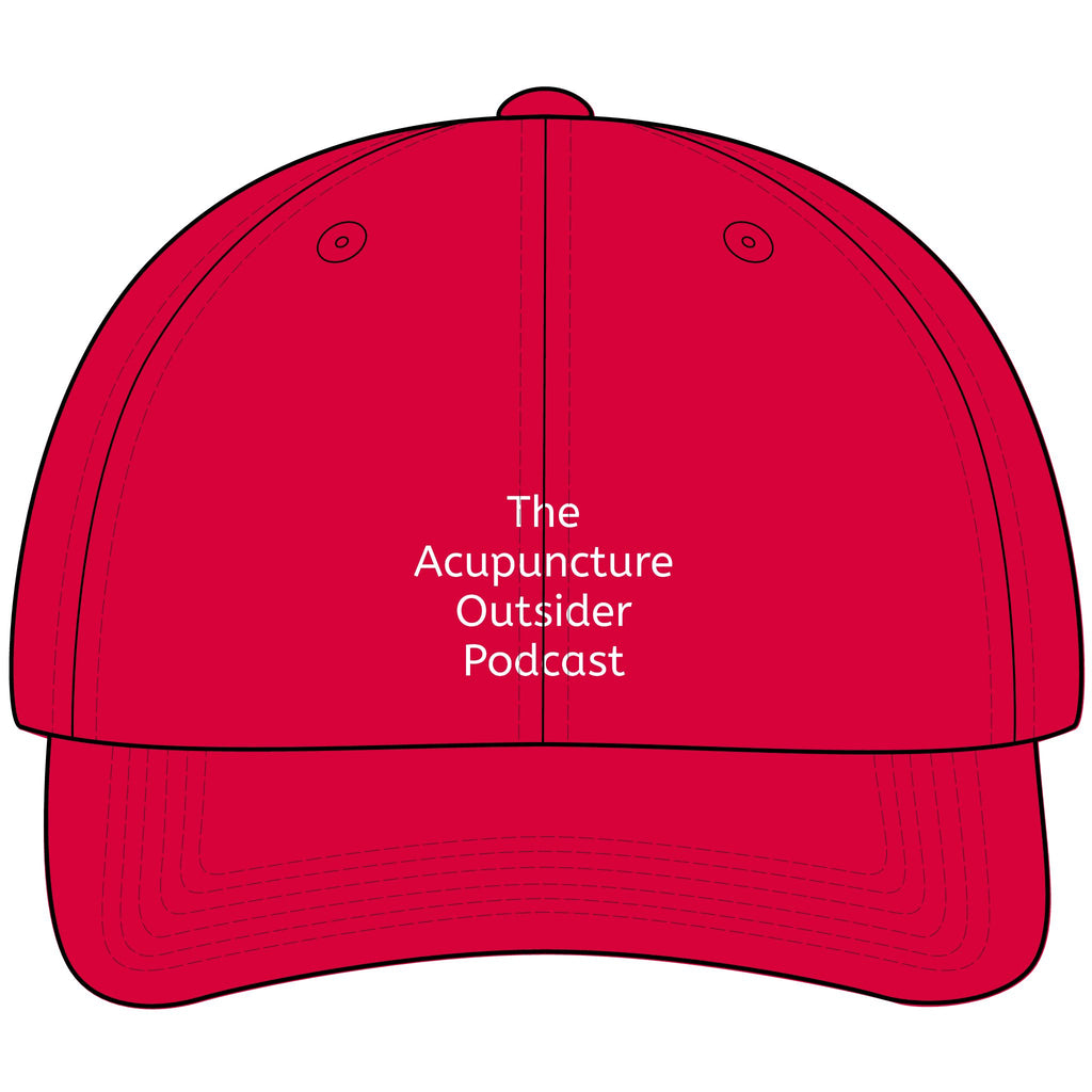 Acupuncture Outsider Podcast Dad Hat — Minimal Embroidered Black Cap
