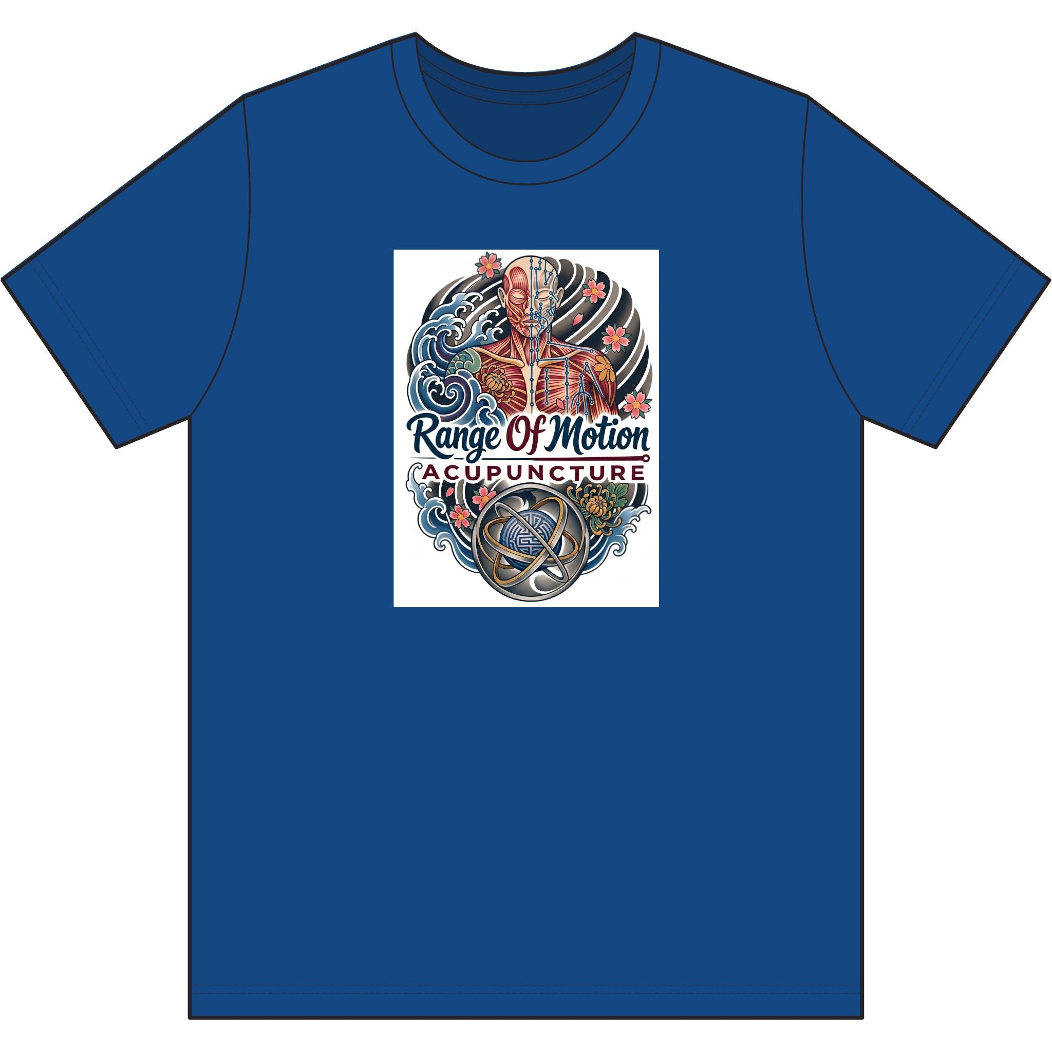 Range Of Motion Acupuncture Tattoo-Style Soft Wash Cotton Tee