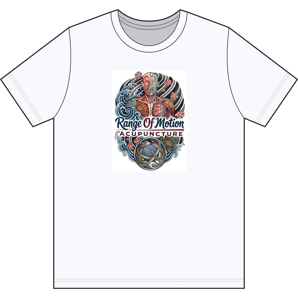Range Of Motion Acupuncture Tattoo-Style Soft Wash Cotton Tee
