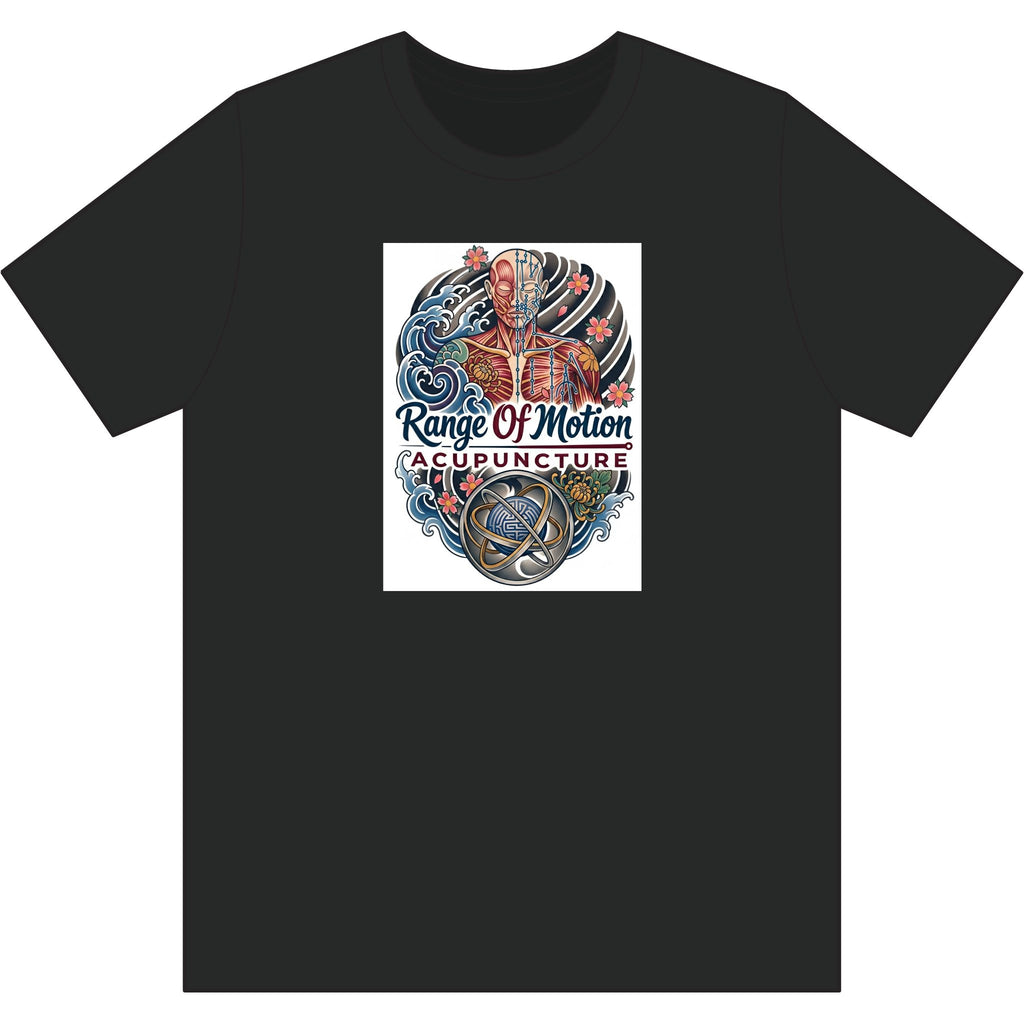 Range Of Motion Acupuncture Tattoo-Style Soft Wash Cotton Tee
