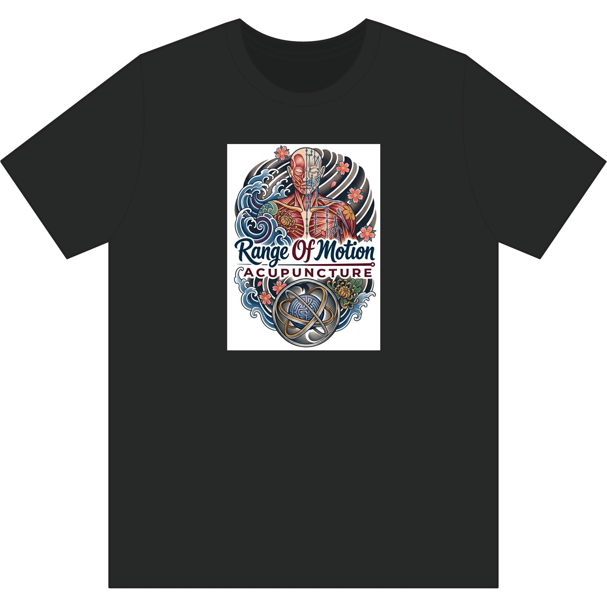 Range Of Motion Acupuncture Tattoo-Style Soft Wash Cotton Tee