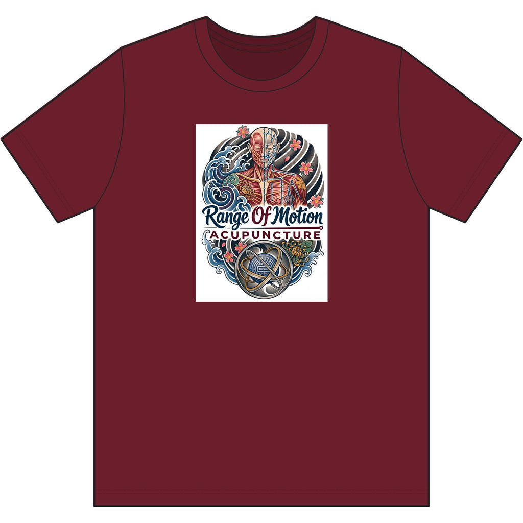 Range Of Motion Acupuncture Tattoo-Style Soft Wash Cotton Tee