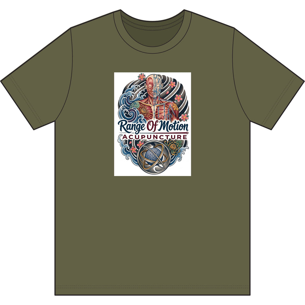 Range Of Motion Acupuncture Tattoo-Style Soft Wash Cotton Tee